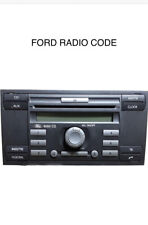 Ford Sony Radio Code 6000 6006 DAB ^ Disc CD Changer Serial M V Stereo Unlock