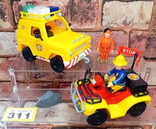 Fireman Sam Rescue Quad Bike, Mountain Rescue Jeep 4x4 & Figures Toy Bundle Y311