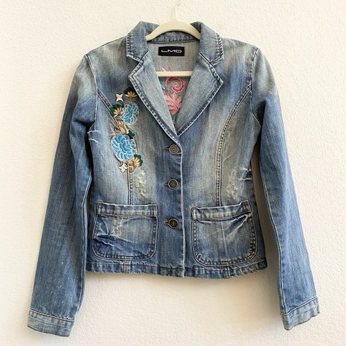 Lmd embroidered denim - embroidered, jacket