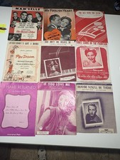 Vintage Piano Sheet Music Lot Of 14 Songs