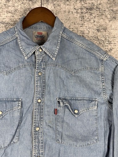 Levis denim shirt mens medium - denim,