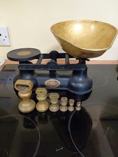 Vintage Salter scales From Staffordshire  With Imperial Weights