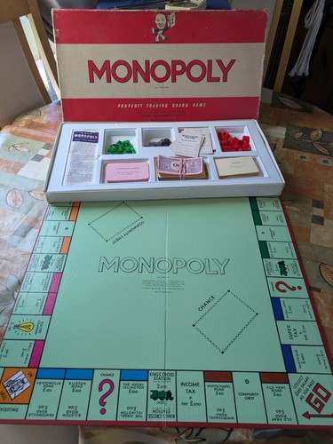 Vintage 1961 monopoly board - monopoly,
