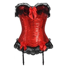 Christmas Red Over Bust Corset