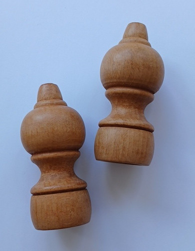 Pair wooden finials ends - finials,,