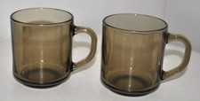 Arcoroc Glass Mugs x2- Smoked
