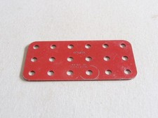 Meccano 3 x 6 Hole Flat Metal Plate Part 73 Mid Red Stamped MMIE