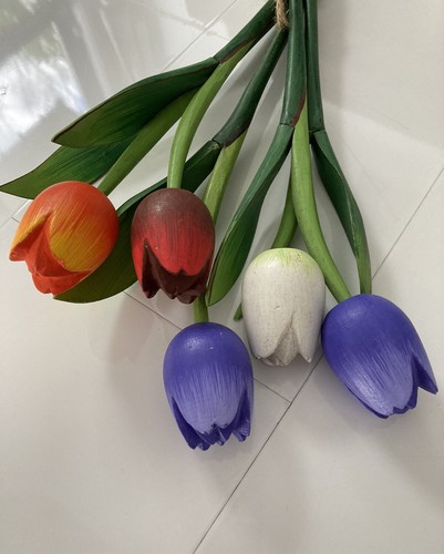 Wooden decorative flowers hand - wooden, flowers,hand