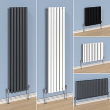 Vertical Horizontal Designer Bathroom Oval Column Radiator White Anthracite Rad