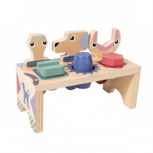 Wooden tool bench - tool, peg-and-slot