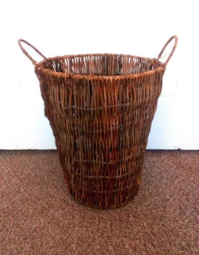 Vintage woven wicker basket - vintage,