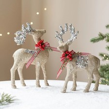 Beautiful Resin Reindeer Ornament | Deer Stag Figurine Christmas Statue