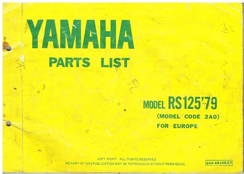 Yamaha rs125 - rs125, (european