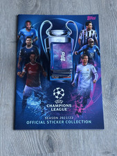 TOPPS UEFA CHAMPIONS LEAGUE 2021/22 NEAR COMPLETE SET OF 541 STICKERS + ALBUM
