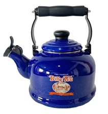Falcon Enamel Whistling Kettle Blue Bushells 2.1 Litres