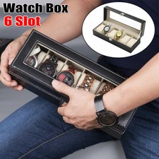 Mens grids leather watch - grids,