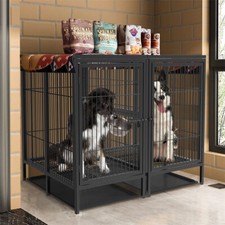 Jumbo XXL Large Dog Cage Heavy Duty Pet Playpen Crate Kennel with Tray & Divider