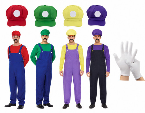 Mens mario fancy dress outfit - mario,