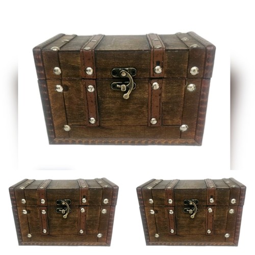Small wooden treasure chest - small,