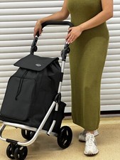 Large 4 Wheel Shopping Trolley Cart Lightweight strong maneuverable Folding New