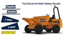 Thwaites 6 Tonne Dumper 6 ton Full Decal Kit With Safety Decals. Sticker Kit