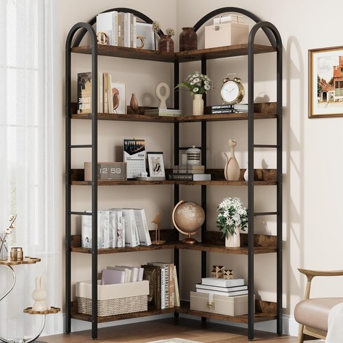 Tier corner bookshelf - 5-tier,