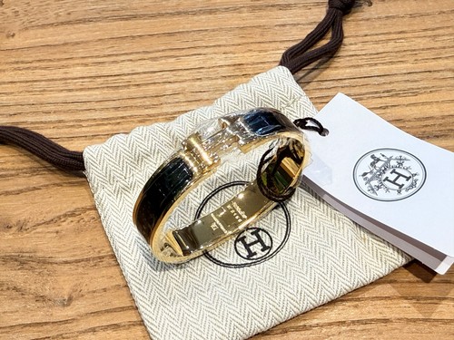 Hermes bracelet black enamel - hermes,