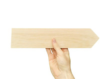 3 x Arrow Signs Handmade Wood