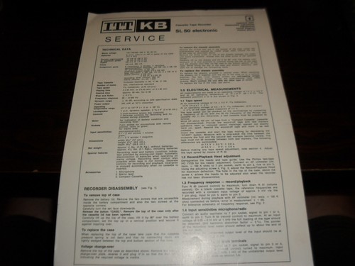 Itt sl50 cassette tape - kb,