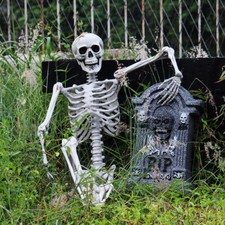 5.5ft Poseable Full Life Size Human Skeleton Prop Halloween Party Decoration