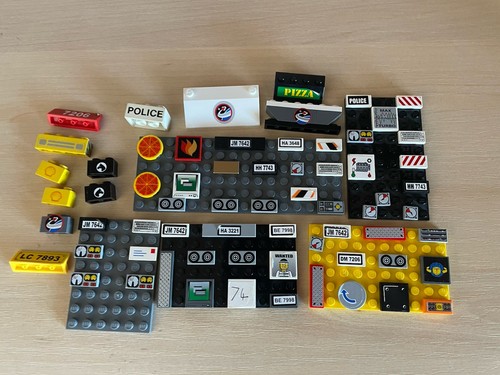 Lego printed stickered tiles - lego,