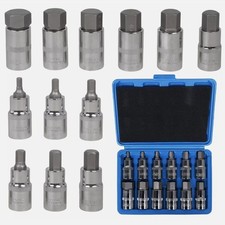 Allen Key / Hex Bit Socket Set 12pc 1/2" Drive Metric 5mm to 22mm - H5 To H22 UK