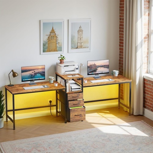 236cm long double desk with - 236cm,