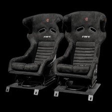 Mazda MX5 Mk3 NC Black Suede FAFE Bucket Seats Package, w. Direct Fit Subframes