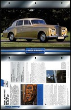 Rolls-Royce Silver Cloud III - 1962 - Saloons - Atlas Dream Cars Fact File Card