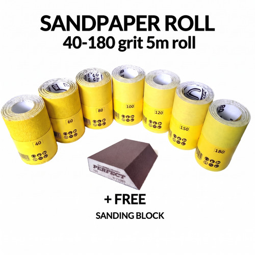 Sandpaper roll abrasive - roll, finish
