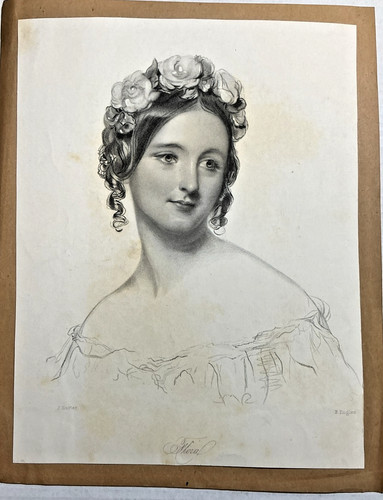 1851 flora woman roses - 1851,