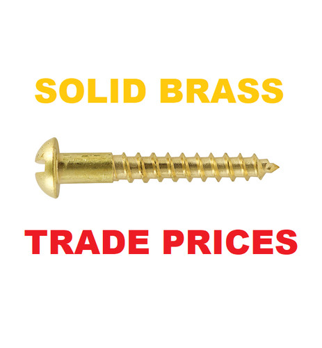 Solid brass slotted round - brass,