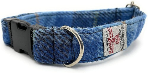 Harris tweed blue check - tweed,