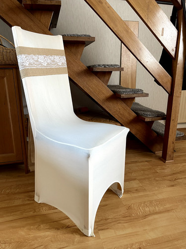 Hessian chair sashes bride - chair, sashes,