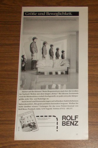 Rare advertising rolf benz - rare,