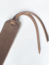 Leather bookmark Brown leather