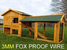 RABBIT ESMO HUTCH GUINEA PIG HUTCHES RUN RUNS LARGE 2 TIER DOUBLE DECKER CAGE 