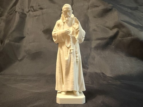 Padre pio statue white - pio, –
