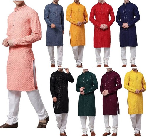 Men cotton kurta pajama - men's,