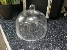 GLASS ETCHED DOME FOR CHEESE /
