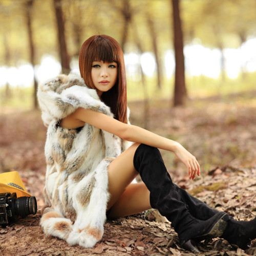 New real natural rabbit fur - natural,
