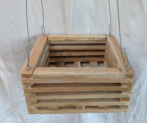 Wooden orchid aroid basket - wooden,