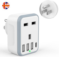 UK to USA Travel Adapter with