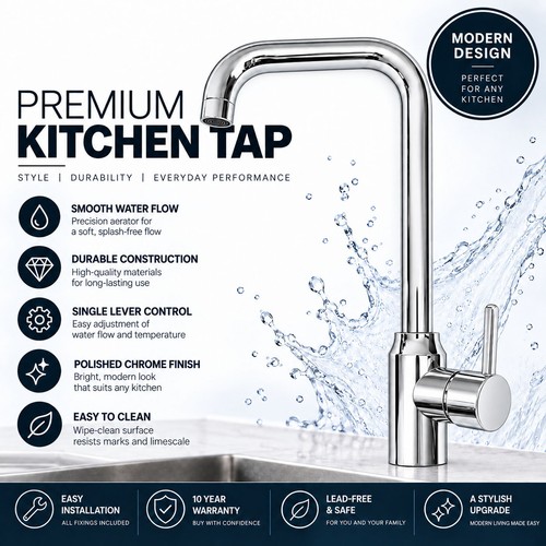 Modern kitchen sink mixer taps - sink,